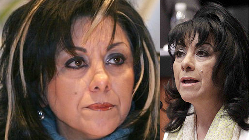 Los peinados de la senadora Lucero Saldaña
